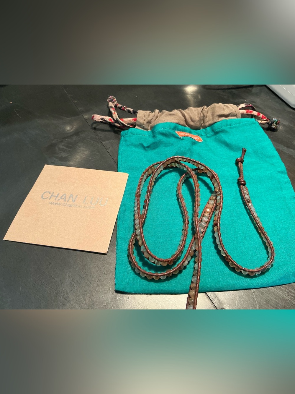 Chan Luu Brown Leather Wrap Bracelet